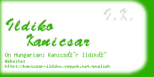 ildiko kanicsar business card